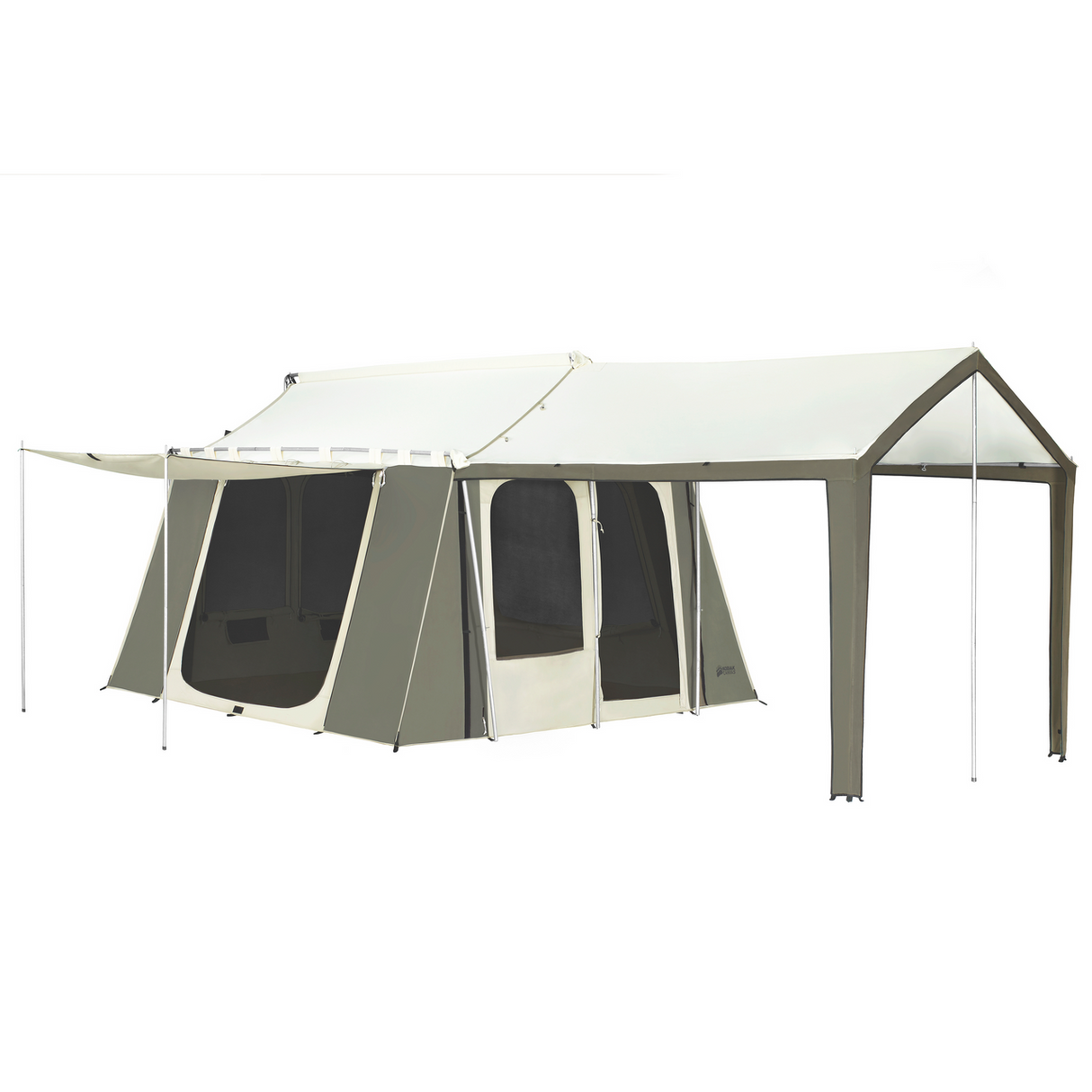 12x9 ft. Canvas Cabin Camping Tent with Deluxe Awning