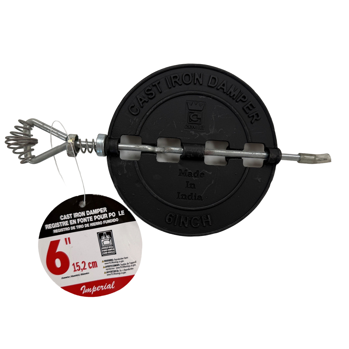 6 inch diameter stove damper
