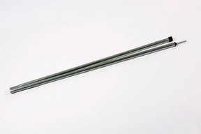 Pair of metal chopsticks in silver color, designed for durable and reusable food enjoyment.