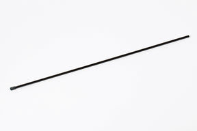 Black metal straight rod, ideal for various DIY projects and repairs.