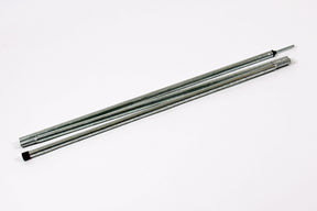 Set of three galvanized steel poles, durable and rust-resistant, ideal for outdoor use.