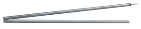 Two galvanized steel poles for outdoor use, durable and rust-resistant, ideal for fittings and supports.