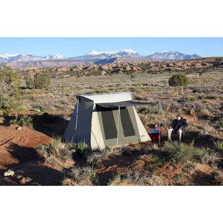 view of a Flex-Bow Deluxe tent in the wilderness from afar