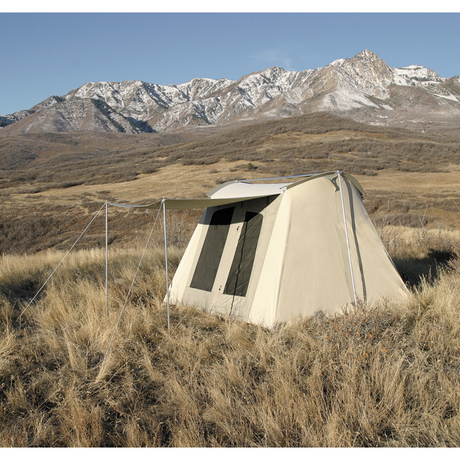 front angled view of a Flex-Bow Deluxe tent in the wilderness
