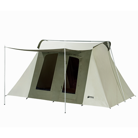 front view of the 10x14 flex-bow canvas camping tent