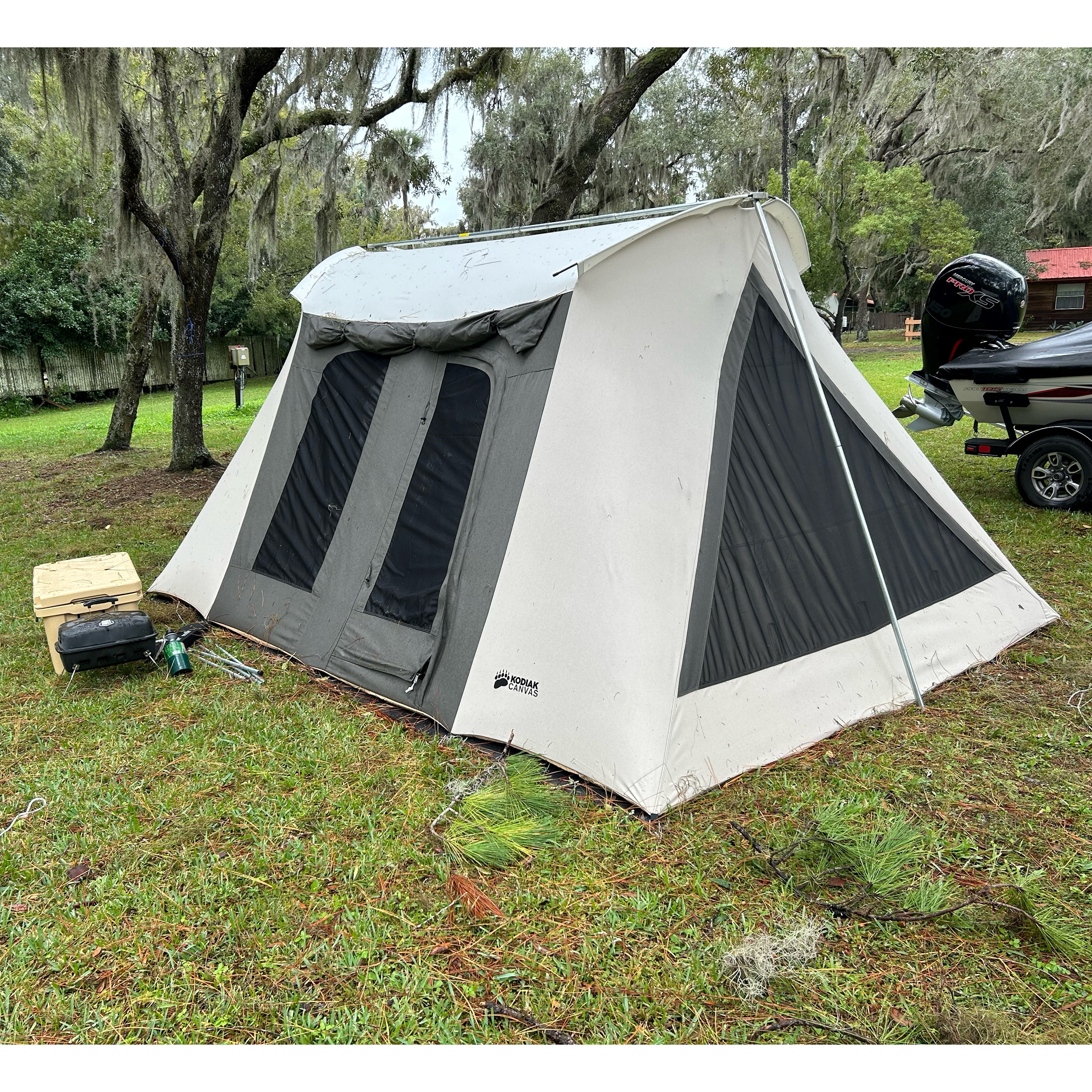 Kodiak Canvas 10 x 14 ft. Flex-Bow VX Canvas Camping Tent Kodiak Canvas 10 x 14 ft. Flex-Bow VX Canvas Camping Tent