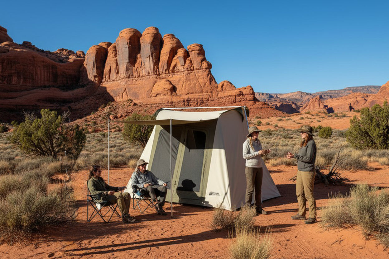 Kodiak Canvas 9 x 8 ft. Flex-Bow Deluxe Canvas Camping Tent