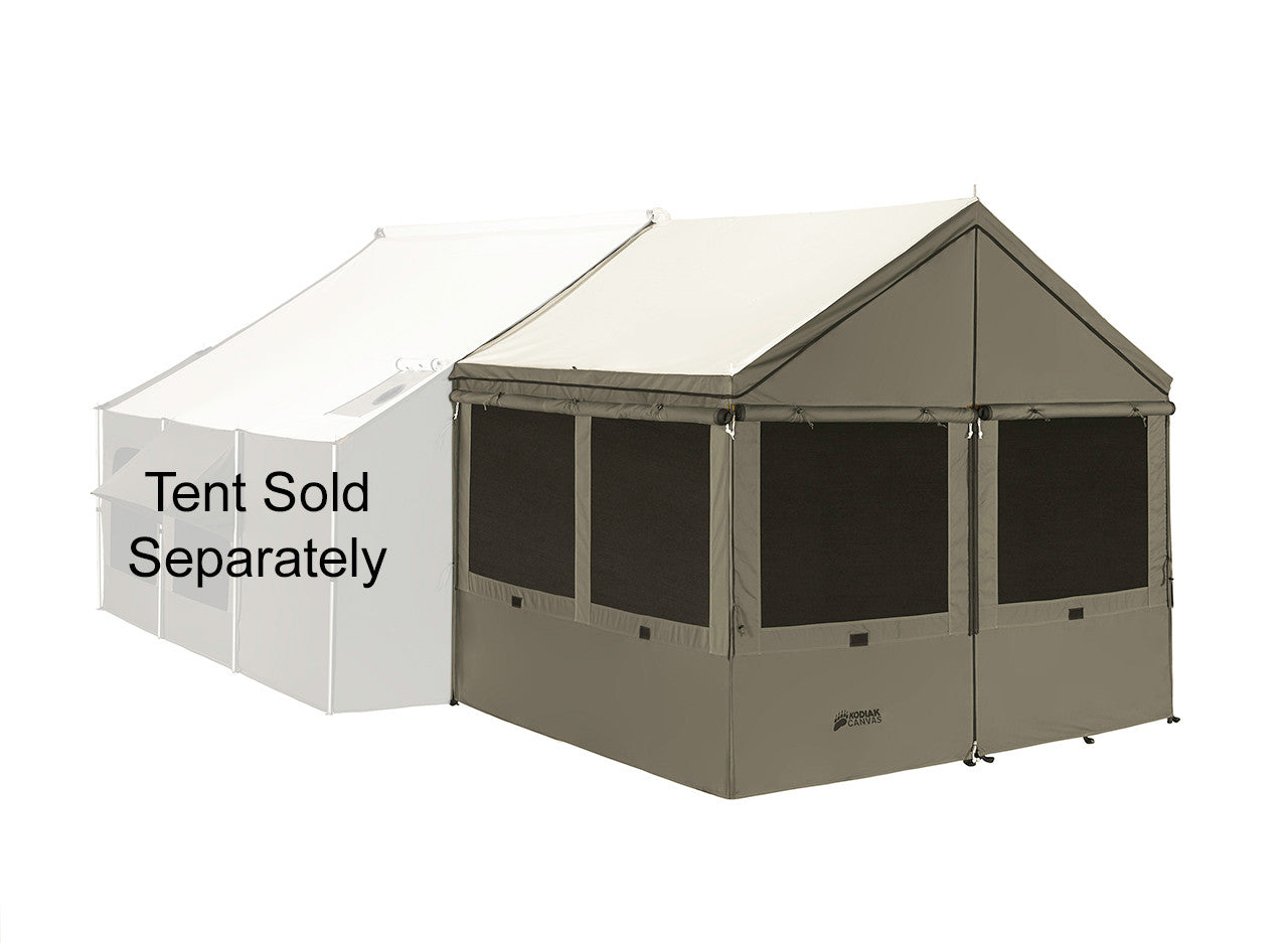 Enclosed Awning Accessory for Cabin Lodge Tent Kodiak Canvas
