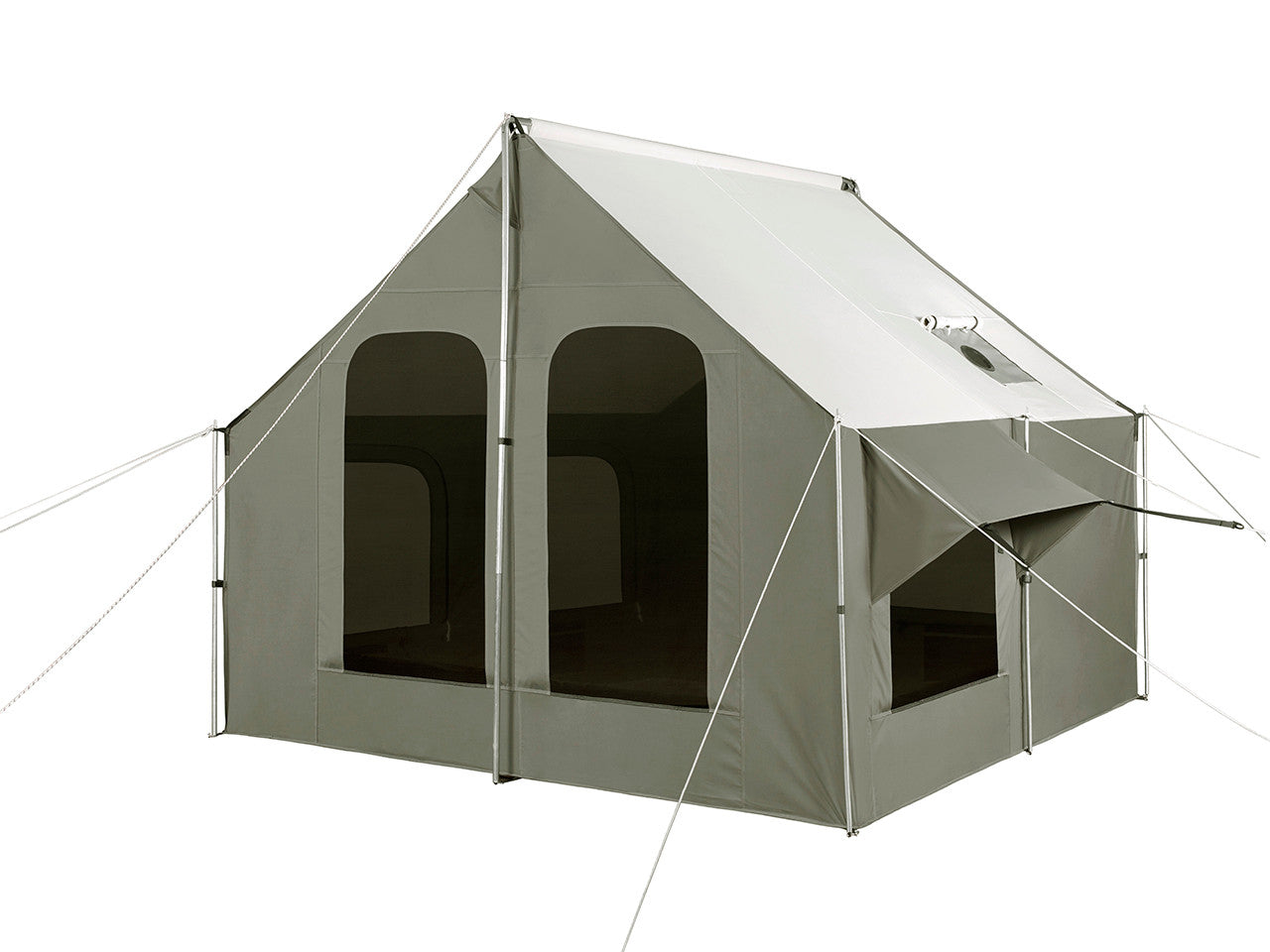 Hunting tent shop with stove