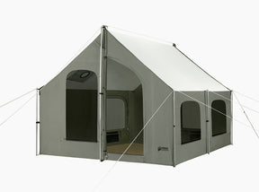 Kodiak Canvas tent, olive green, durable material, spacious with large windows and easy setup.