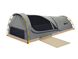 Kodiak Canvas Swag tent with cover folded back