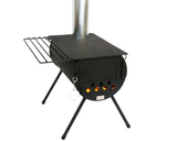 12x16 Cabin Lodge and Large Cylinder Stove Bundle