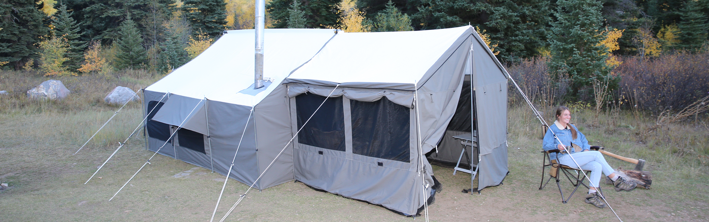 Waxed sales canvas tent